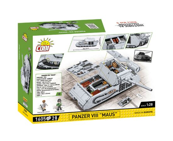 Конструктор Cobi Танк Maus 1:28, 890 деталей (COBI-2559), изображение 2 Конструктор Cobi Танк Maus 1:28, 890 деталей (COBI-2559), изображение 2