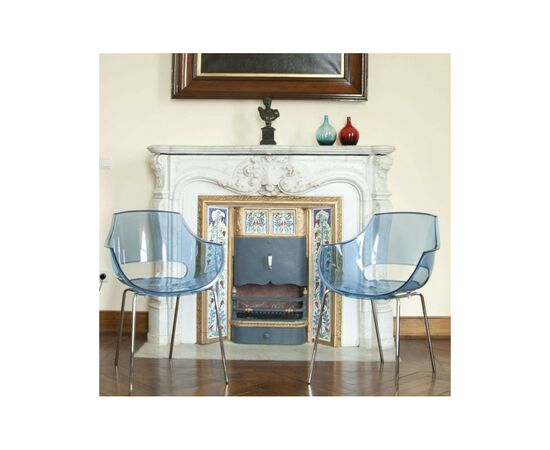 Кухонный стул PAPATYA opal, сиденье матовое желтое, ножки хромированные (2369), изображение 7 Кухонный стул PAPATYA opal, сиденье матовое желтое, ножки хромированные (2369), изображение 7