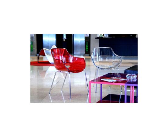 Кухонный стул PAPATYA opal, сиденье матовое желтое, ножки хромированные (2369), изображение 8 Кухонный стул PAPATYA opal, сиденье матовое желтое, ножки хромированные (2369), изображение 8