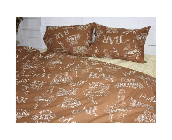 Постельное белье MirSon Бязь Ranforce Elite 17-0509 Beer Bar Porter Семейный 160x220 (2200004733722)