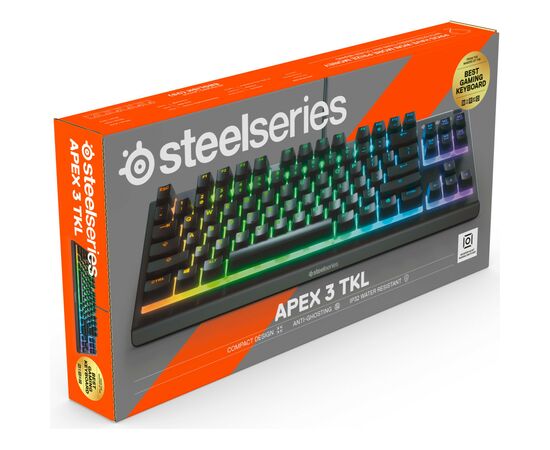 Клавиатура SteelSeries Apex 3 TKL USB UA Black (SS64817), изображение 11 Клавиатура SteelSeries Apex 3 TKL USB UA Black (SS64817), изображение 11