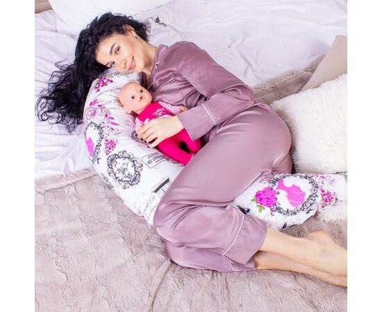 Подушка MirSon для беременных и кормления №8327 Print Line 17-0188 Grettir Бязь 30х170х20 см (2200006200529), изображение 4