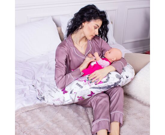 Подушка MirSon для беременных и кормления №8327 Print Line 17-0188 Grettir Бязь 30х170х20 см (2200006200529), изображение 8