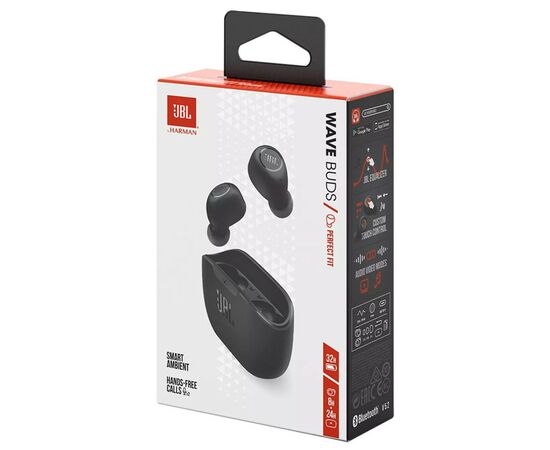 Наушники JBL Wave Buds TWS Black (JBLWBUDSBLK), изображение 11 Наушники JBL Wave Buds TWS Black (JBLWBUDSBLK), изображение 11