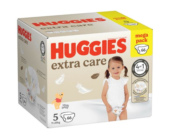 Подгузники Huggies Extra Care Size Размер 5 (11-25 кг) 66 шт (5029053583174), изображение 2 Подгузники Huggies Extra Care Size Размер 5 (11-25 кг) 66 шт (5029053583174), изображение 2