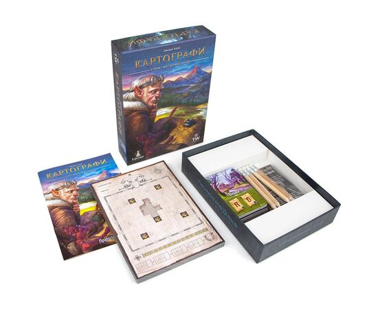 Настольная игра Ігромаг Картографы (Cartographers: A Roll Player Tale) украинский (6901), изображение 2 Настольная игра Ігромаг Картографы (Cartographers: A Roll Player Tale) украинский (6901), изображение 2