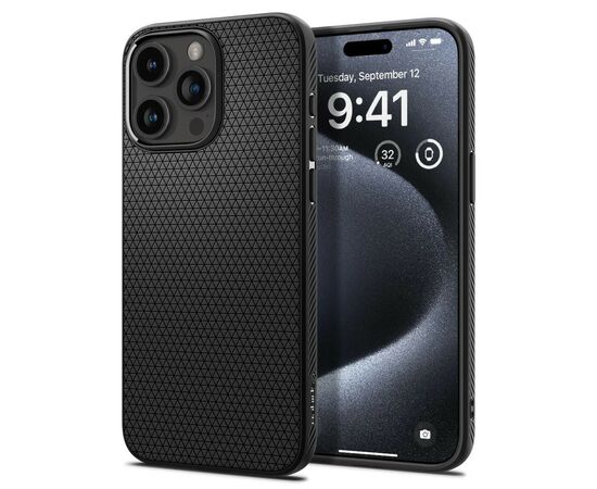 Чехол для мобильного телефона Spigen Apple iPhone 15 Pro Liquid Air Matte Black (ACS06704), изображение 2 Чехол для мобильного телефона Spigen Apple iPhone 15 Pro Liquid Air Matte Black (ACS06704), изображение 2