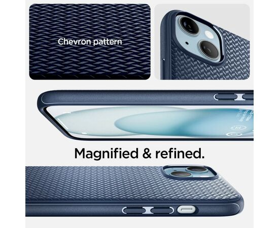 Чехол для мобильного телефона Spigen Apple iPhone 15 Plus Mag Armor MagFit Navy Blue (ACS06672), изображение 6 Чехол для мобильного телефона Spigen Apple iPhone 15 Plus Mag Armor MagFit Navy Blue (ACS06672), изображение 6