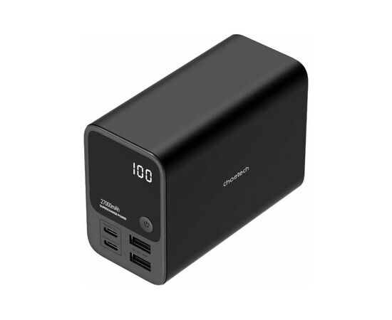 Батарея универсальная Choetech 27000mAh, PD/3.0/100W, USB-C*2/100+100W, USB-A*2/QC3.0/22.5W (B635-BK), изображение 2 Батарея универсальная Choetech 27000mAh, PD/3.0/100W, USB-C*2/100+100W, USB-A*2/QC3.0/22.5W (B635-BK), изображение 2