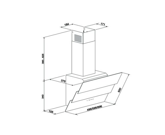 Вытяжка кухонная Eleyus Fiona 1000 60 BG, изображение 12 Вытяжка кухонная Eleyus Fiona 1000 60 BG, изображение 12