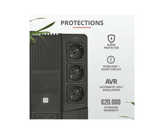 Источник бесперебойного питания Trust Maxxon 800VA UPS (23326_TRUST), изображение 7 Источник бесперебойного питания Trust Maxxon 800VA UPS (23326_TRUST), изображение 7
