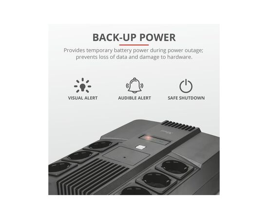 Источник бесперебойного питания Trust Maxxon 800VA UPS (23326_TRUST), изображение 9 Источник бесперебойного питания Trust Maxxon 800VA UPS (23326_TRUST), изображение 9