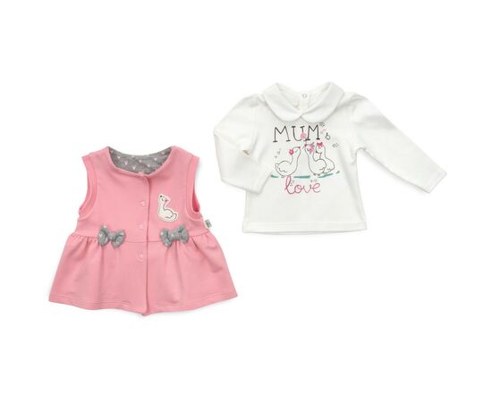 Набор детской одежды Tongs с бантиками (2624-80G-pink), изображение 4 Набор детской одежды Tongs с бантиками (2624-80G-pink), изображение 4