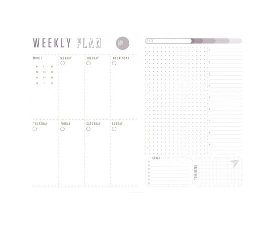 Тижневик Yes недатований Giovanni A6 432 сторінки Гірчичний з сірим (252061), зображення 12