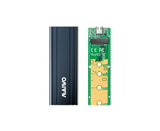 Карман внешний Maiwo M.2 SSD NVMe (PCIe) — USB 3.1 Type-C (K1686P space grey), изображение 5 Карман внешний Maiwo M.2 SSD NVMe (PCIe) — USB 3.1 Type-C (K1686P space grey), изображение 5