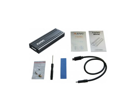 Карман внешний Maiwo M.2 SSD NVMe (PCIe) — USB 3.1 Type-C (K1686P space grey), изображение 8 Карман внешний Maiwo M.2 SSD NVMe (PCIe) — USB 3.1 Type-C (K1686P space grey), изображение 8