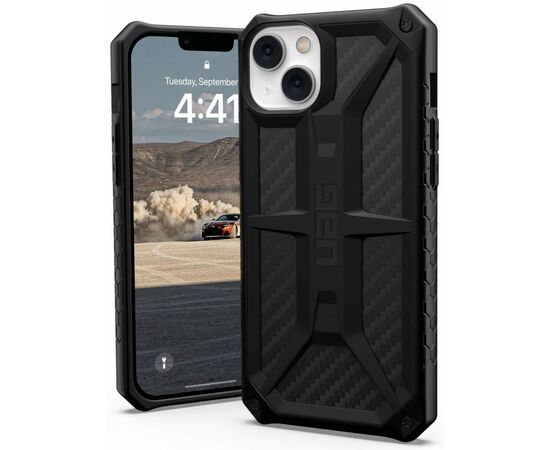 Чехол для моб. телефона Uag Apple iPhone 14 Plus Monarch, Carbon Fiber (114033114242), изображение 11