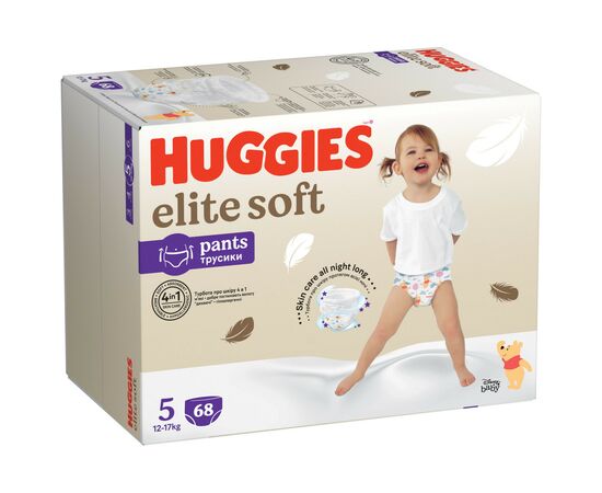 Подгузник Huggies Elite Soft 5 (12-17 кг) Box 68 шт (5029053582467), изображение 2 Подгузник Huggies Elite Soft 5 (12-17 кг) Box 68 шт (5029053582467), изображение 2