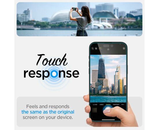 Стекло защитное Spigen Apple Iphone 14 Pro Glas tR EZ Fit (2 Pack), Clear (AGL05214), изображение 2 Стекло защитное Spigen Apple Iphone 14 Pro Glas tR EZ Fit (2 Pack), Clear (AGL05214), изображение 2