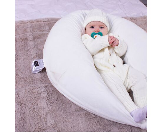 Подушка MirSon для беременных и кормления №8300 Velvet Line 28-0001 White Велюр 30х170х20 см (2200006200253), изображение 8 Подушка MirSon для беременных и кормления №8300 Velvet Line 28-0001 White Велюр 30х170х20 см (2200006200253), изображение 8