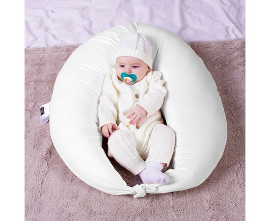 Подушка MirSon для беременных и кормления №8300 Velvet Line 28-0001 White Велюр 30х170х20 см (2200006200253)