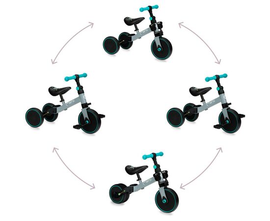 Беговел MoMi Loris 3 в 1 велосипед Grey-Turquoise (ROBI00041), изображение 11 Беговел MoMi Loris 3 в 1 велосипед Grey-Turquoise (ROBI00041), изображение 11