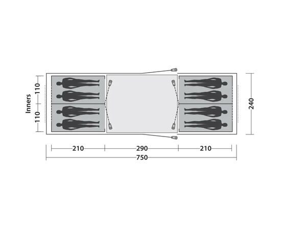 Намет Easy Camp Huntsville Twin 800 Green/Grey (929580), зображення 11 Намет Easy Camp Huntsville Twin 800 Green/Grey (929580), зображення 11