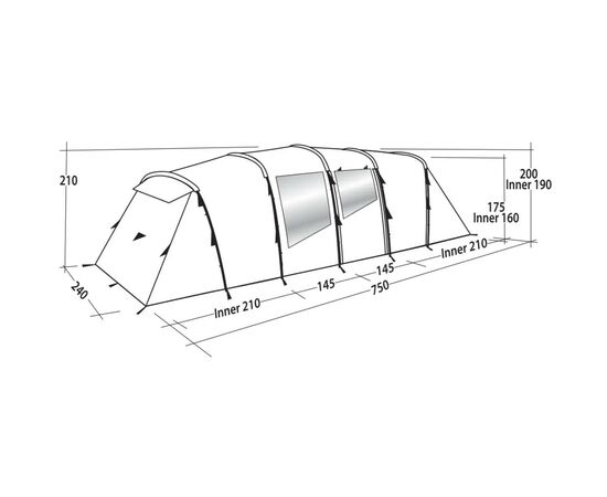 Намет Easy Camp Huntsville Twin 800 Green/Grey (929580), зображення 9 Намет Easy Camp Huntsville Twin 800 Green/Grey (929580), зображення 9