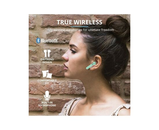 Наушники Trust Primo Touch True Wireless Mic Mint (23781), изображение 9 Наушники Trust Primo Touch True Wireless Mic Mint (23781), изображение 9