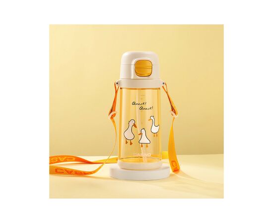 Бутылка для воды Casno 690 мл KXN-1219 Помаранчева Гуси з соломинкою (KXN-1219_Orange), изображение 2 Бутылка для воды Casno 690 мл KXN-1219 Помаранчева Гуси з соломинкою (KXN-1219_Orange), изображение 2