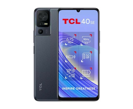Мобільний телефон TCL 40 SE (T610K2) 6/256GB Dark Grey (T610K2-2ALCPB12)