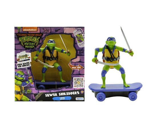 Игровой набор Funrise TMNT Черепашки-ниндзя классические Мастера боевых искусств Леонардо movie star 2023 (71059), изображение 2