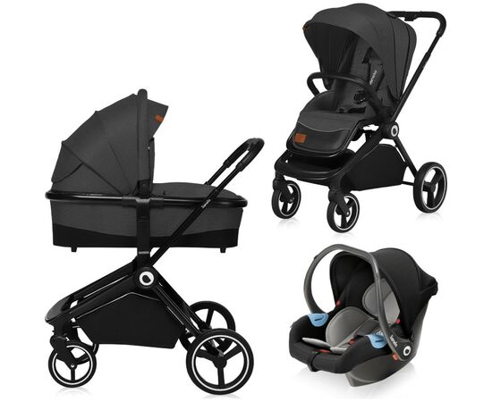 Коляска Lionelo 3 в 1 Mika Grey Graphite (LO-MIKA 3IN1 GREY GRAPHITE)