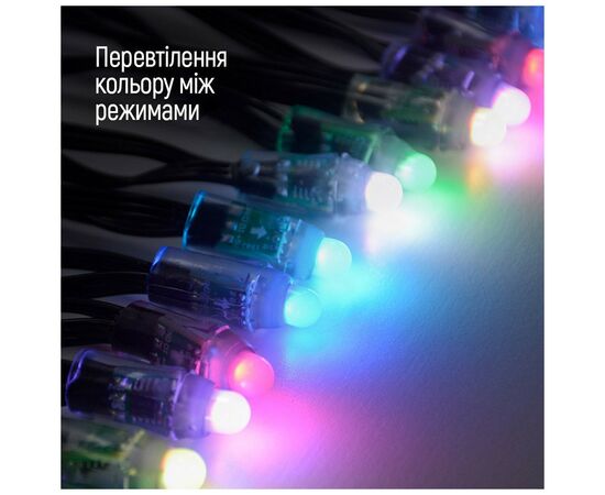 Гирлянда ColorWay Smart LED RGB WiFi+Bluetooth 10M 60LED IP65 (CW-GS-60L10UMC), изображение 3 Гирлянда ColorWay Smart LED RGB WiFi+Bluetooth 10M 60LED IP65 (CW-GS-60L10UMC), изображение 3