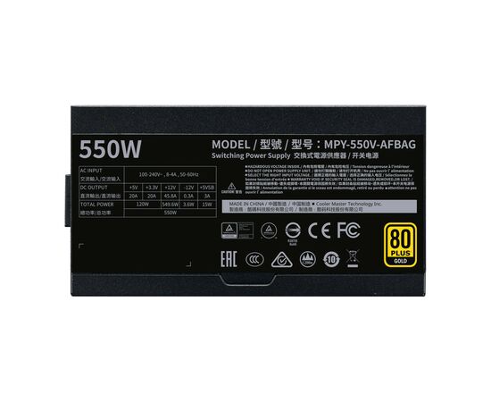 Блок питания CoolerMaster 500W V550 Gold V2 (MPY-550V-AFBAG-EU), изображение 8 Блок питания CoolerMaster 500W V550 Gold V2 (MPY-550V-AFBAG-EU), изображение 8