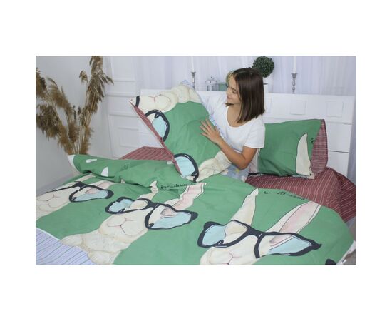 Постельное белье MirSon Бязь Ranforce Elite 17-0570 Cool rabbit 200х220 (2200004679723), изображение 2 Постельное белье MirSon Бязь Ranforce Elite 17-0570 Cool rabbit 200х220 (2200004679723), изображение 2