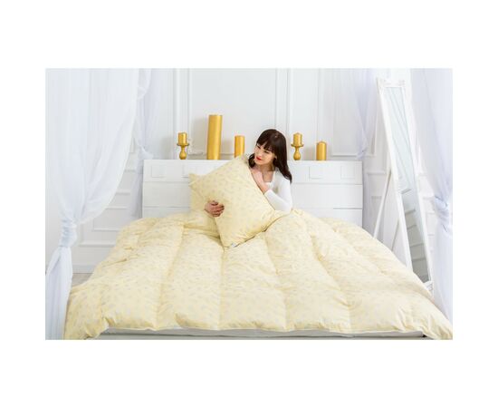 Одеяло MirSon Набор пуховый №2103 Bio-Beige Зима 90% пух одеяло 220х240 + подушки 50х70 2 шт средние (2200003022988), изображение 11