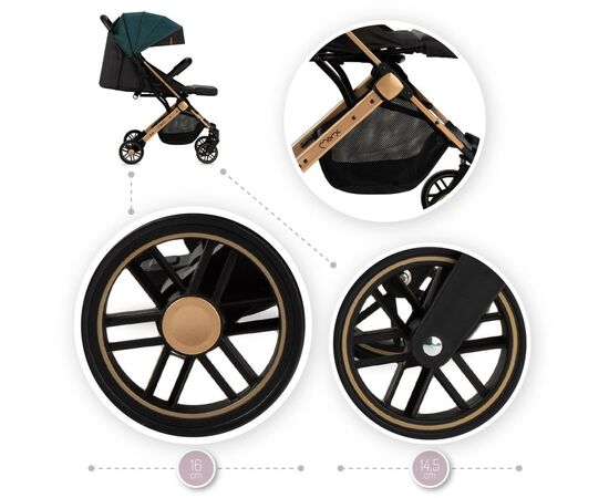Коляска MoMi Estelle green (WOSP00019), изображение 7 Коляска MoMi Estelle green (WOSP00019), изображение 7