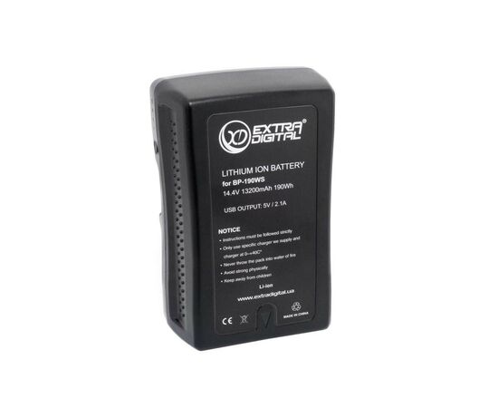 Акумулятор до фото/відео Extradigital Sony BP-190WS, Li-ion, 14.8V, 13200 mAh (BDS2695)