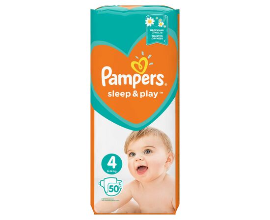 Подгузник Pampers Sleep & Play Maxi Размер 4 (9-14 кг), 50 шт (8001090669056), изображение 2