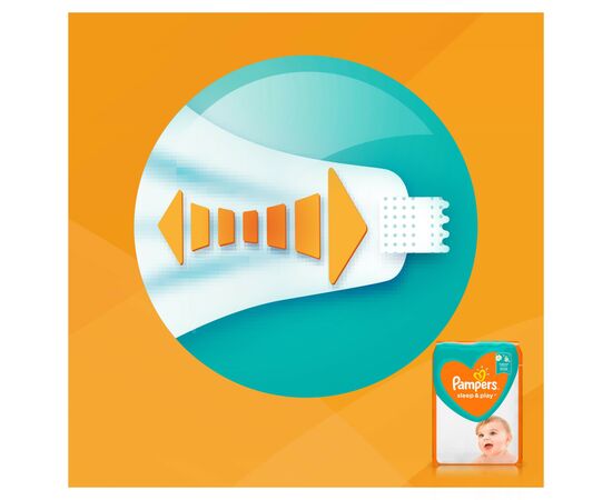 Подгузник Pampers Sleep & Play Maxi Размер 4 (9-14 кг), 50 шт (8001090669056), изображение 8