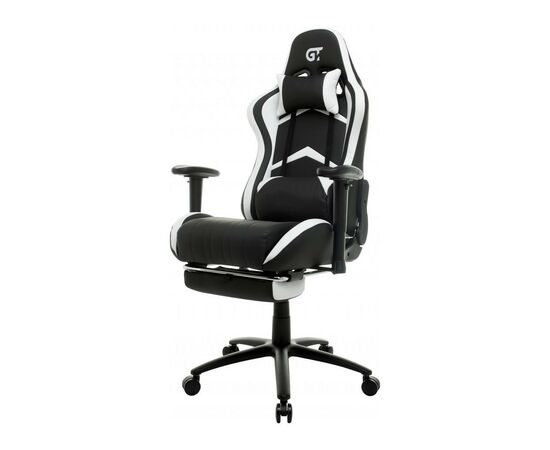 Кресло игровое GT Racer X-2534-F Black/White, изображение 3 Кресло игровое GT Racer X-2534-F Black/White, изображение 3