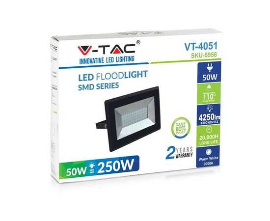 Прожектор V-TAC LED50W, SKU-5960, E-series, 230V, 6500К (3800157625531), изображение 10 Прожектор V-TAC LED50W, SKU-5960, E-series, 230V, 6500К (3800157625531), изображение 10
