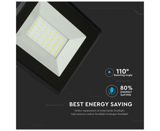 Прожектор V-TAC LED50W, SKU-5960, E-series, 230V, 6500К (3800157625531), изображение 8 Прожектор V-TAC LED50W, SKU-5960, E-series, 230V, 6500К (3800157625531), изображение 8
