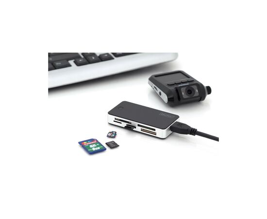 Считыватель флеш-карт Digitus USB 3.0 All-in-one (DA-70330-1), изображение 2 Считыватель флеш-карт Digitus USB 3.0 All-in-one (DA-70330-1), изображение 2