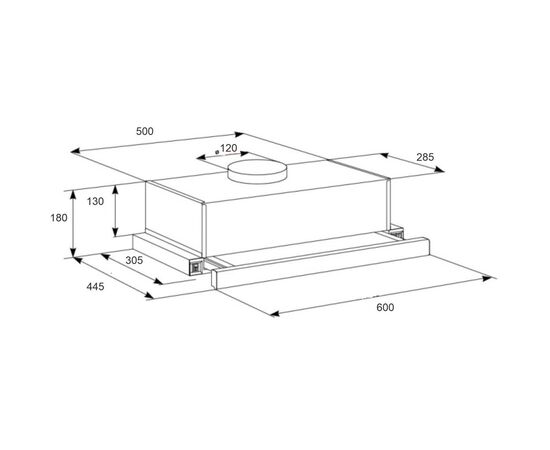 Вытяжка кухонная Jantar TLK 650 LED 60 BL, изображение 12 Вытяжка кухонная Jantar TLK 650 LED 60 BL, изображение 12