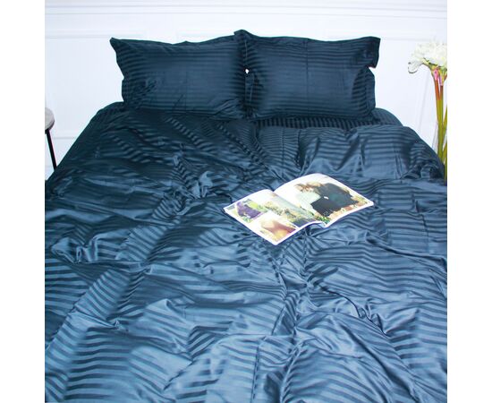 Постільна білизна MirSon Satin 30-0021DarkBlue 160х220 Сімейний (2200005255803), зображення 4 Постільна білизна MirSon Satin 30-0021DarkBlue 160х220 Сімейний (2200005255803), зображення 4