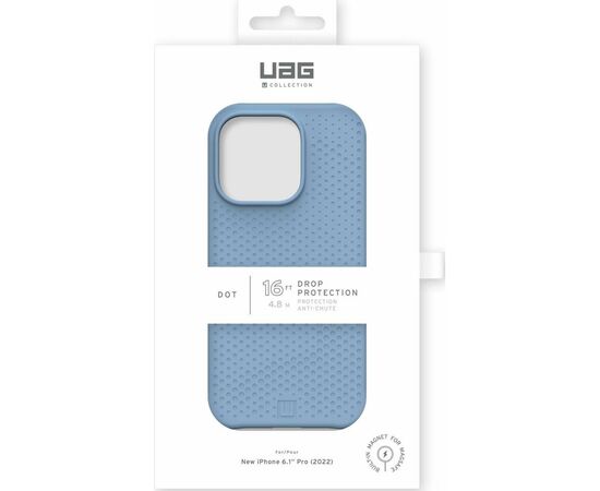Чохол до моб. телефона Uag [U] Apple iPhone 14 Pro Dot Magsafe, Cerulean (114082315858), зображення 12
