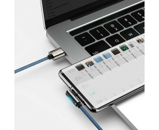 Дата кабель USB 3.1 AM to Type-C 1.0m CATCS 66W 90 Legend Series Elbow Blue Baseus (CACS000403), зображення 10 Дата кабель USB 3.1 AM to Type-C 1.0m CATCS 66W 90 Legend Series Elbow Blue Baseus (CACS000403), зображення 10