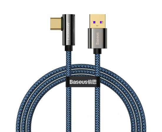 Дата кабель USB 3.1 AM to Type-C 1.0m CATCS 66W 90 Legend Series Elbow Blue Baseus (CACS000403)